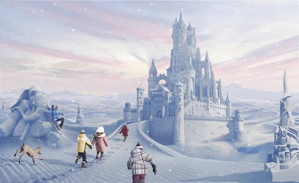 PS制作迪士尼雪景图 全福编程网