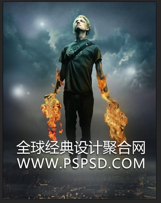 PhotoShop合成创意火焰飞人详细教程 全福编程网