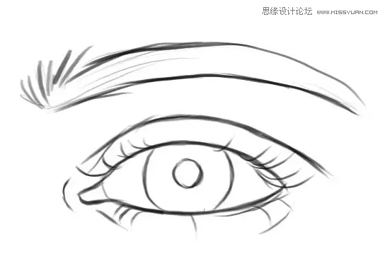 使用Photoshop鼠绘功能制作超逼真的人像眼睛效果教程