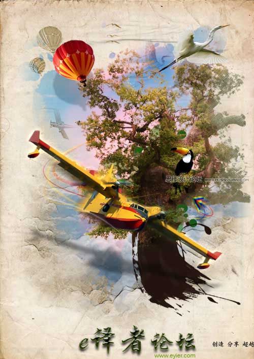Photoshop合成魔幻虚构的绘画场景,PS教程,思缘教程网