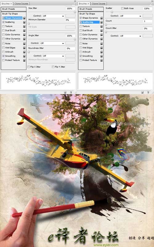 Photoshop合成魔幻虚构的绘画场景,PS教程,思缘教程网