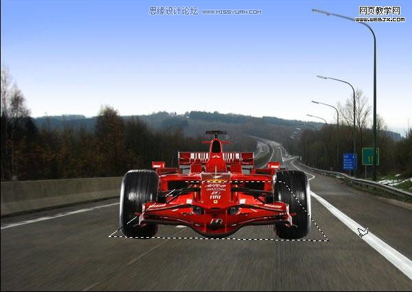 Photoshop合成着火的疯狂赛车,PS教程,思缘教程网