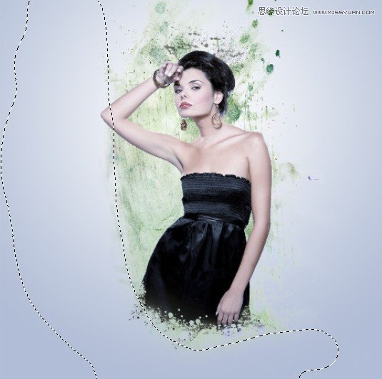Photoshop设计创意风格的水墨美女效果,全福编程网