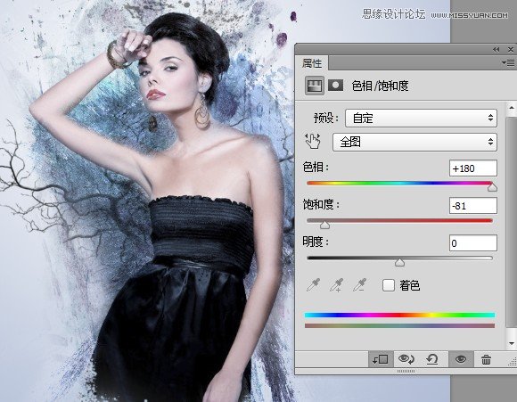 Photoshop设计创意风格的水墨美女效果,全福编程网