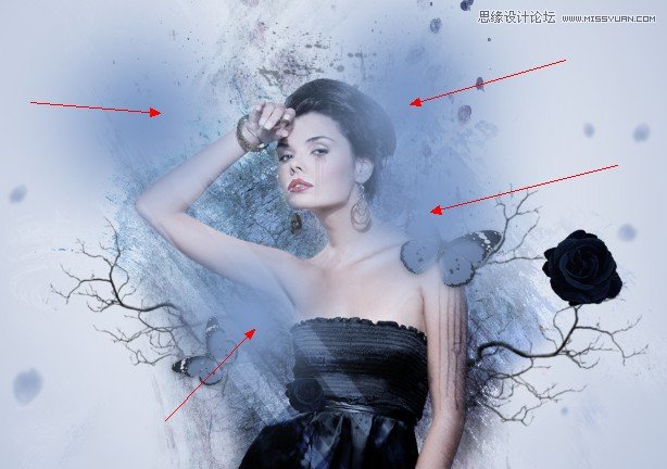 Photoshop设计创意风格的水墨美女效果,全福编程网