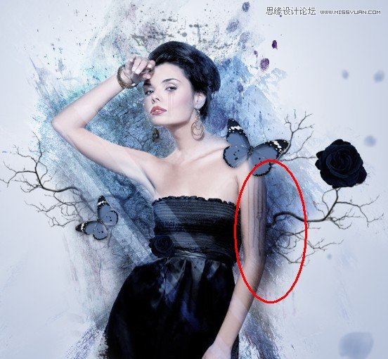 Photoshop设计创意风格的水墨美女效果,全福编程网