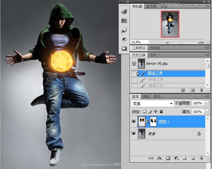 Photoshop合成超炫的舞者海报,全福编程网