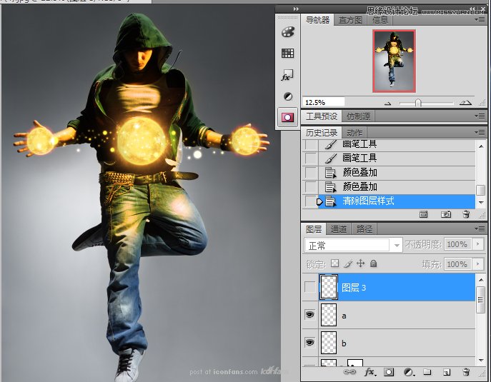 Photoshop合成超炫的舞者海报,全福编程网