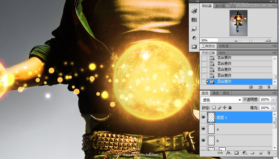 Photoshop合成超炫的舞者海报,全福编程网