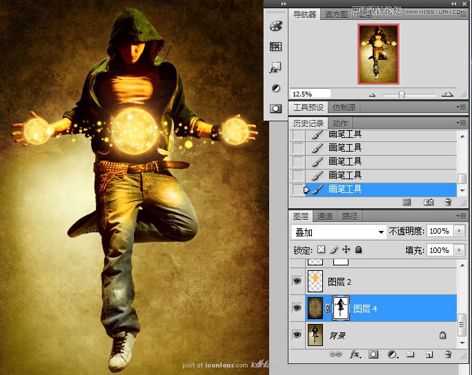 Photoshop合成超炫的舞者海报,全福编程网