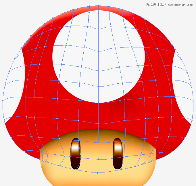Illustrator绘制立体效果的逼真蘑菇