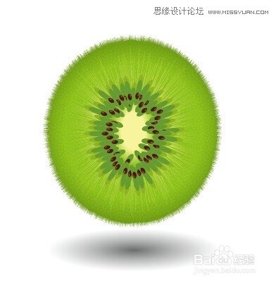 Illustrator绘制从中间切开的猕猴桃效果图   全福编程网