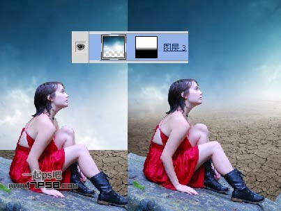 PS图片合成教程：干涸世界里的思索女孩意境图