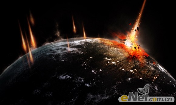 ps照片合成打造彗星撞地球技巧 全福编程网教程