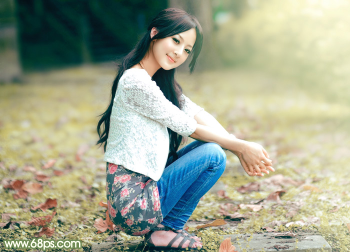 Photoshop打造古典中性暖色外景美女图片 全福编程网