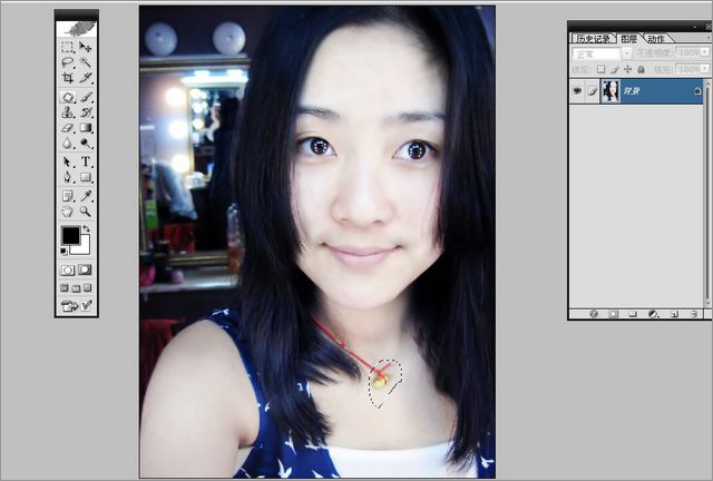 Photoshop给美女照片添加唯美装饰调出清纯可爱风格