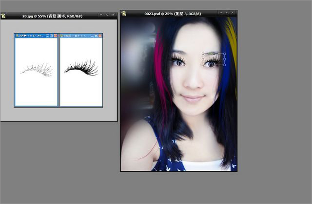 Photoshop给美女照片添加唯美装饰调出清纯可爱风格