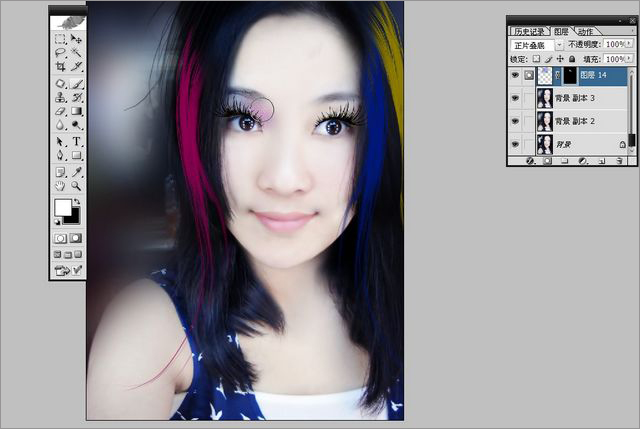 Photoshop给美女照片添加唯美装饰调出清纯可爱风格