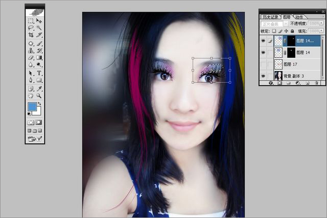 Photoshop给美女照片添加唯美装饰调出清纯可爱风格