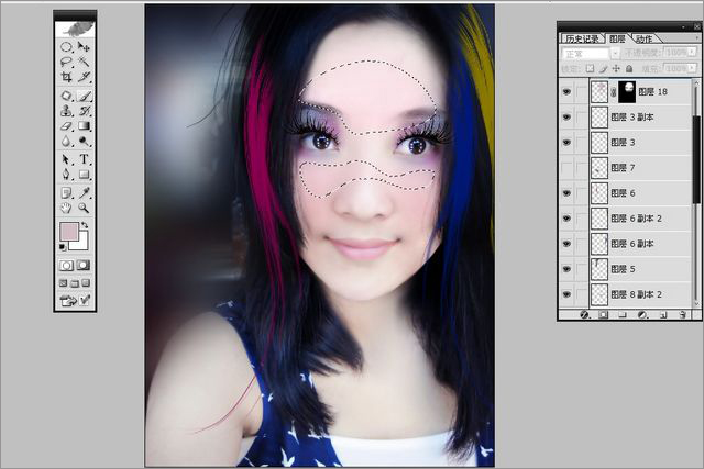 Photoshop给美女照片添加唯美装饰调出清纯可爱风格