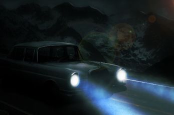 PhotoShop合成黑夜中公路上行驶的汽车 全福编程网