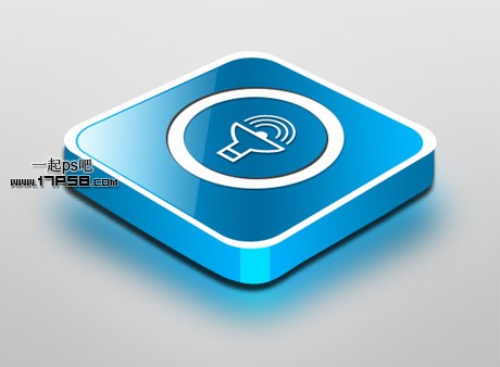 Photoshop设计三维立体矢量喇叭图标   全福编程网教程