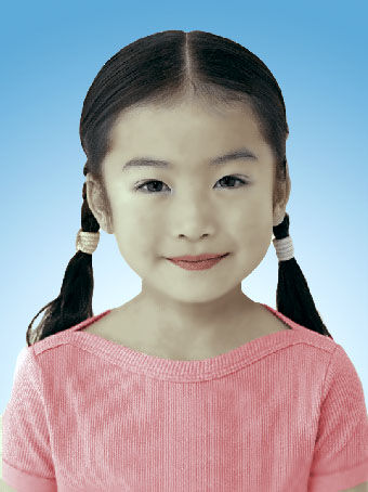 Photoshop给黑白儿童证件照上色 全福编程网