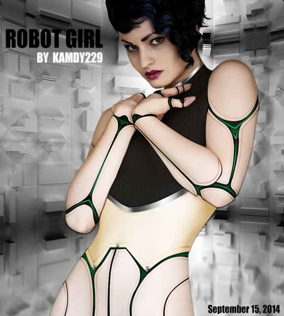 Photoshop制作机器人美女 全福编程网