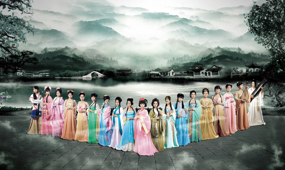 PhotoShop合成中国风古典效果侍女图 全福编程网教程