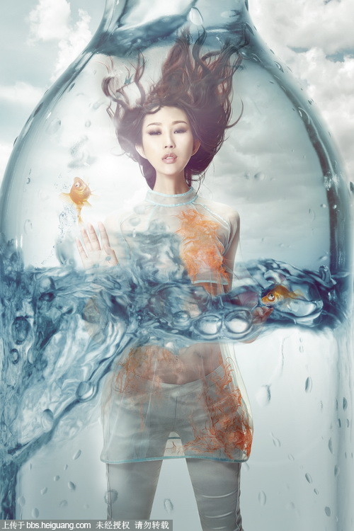 PS创意打造玻璃瓶中的世界:人像后期合成制作教程  全福编程网教程