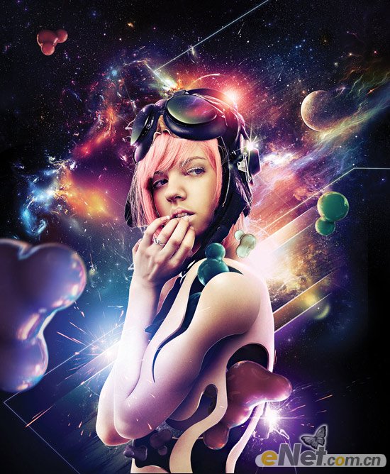 PhotoShop打造超现实宇宙科幻木偶美女效果教程 全福编程网教程