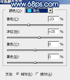 Photoshop打造唯美的暗调青蓝色秋季人物图片