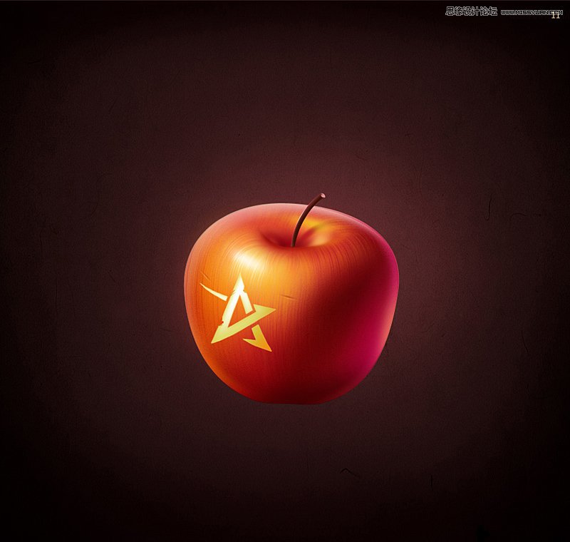 Photoshop鼠绘逼真的苹果教程,全福编程网