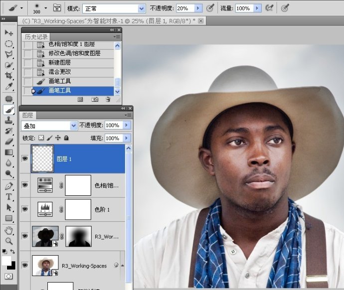 使用Camrea <wbr>Raw和Photoshop对人像进行处理练习