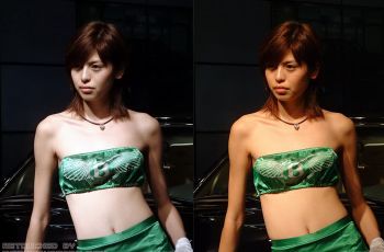 PhotoShop给车展车模美容瘦身修形的教程 全福编程网