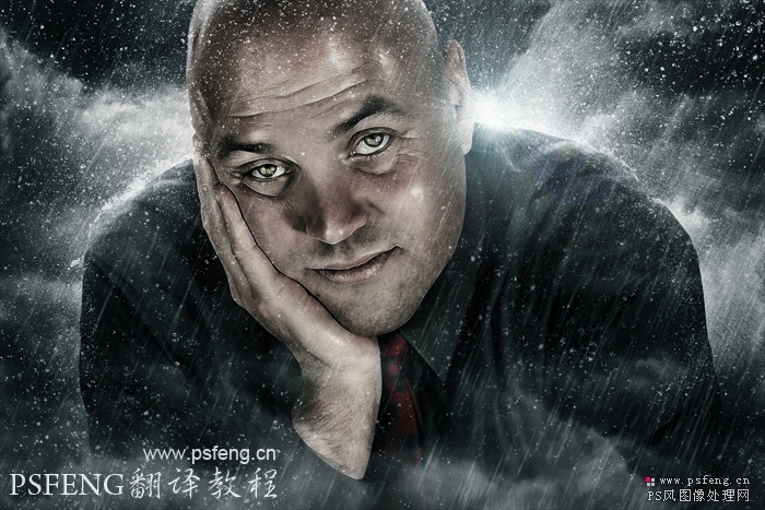 PS高级合成实例：雨夜人物照片效果 全福编程网