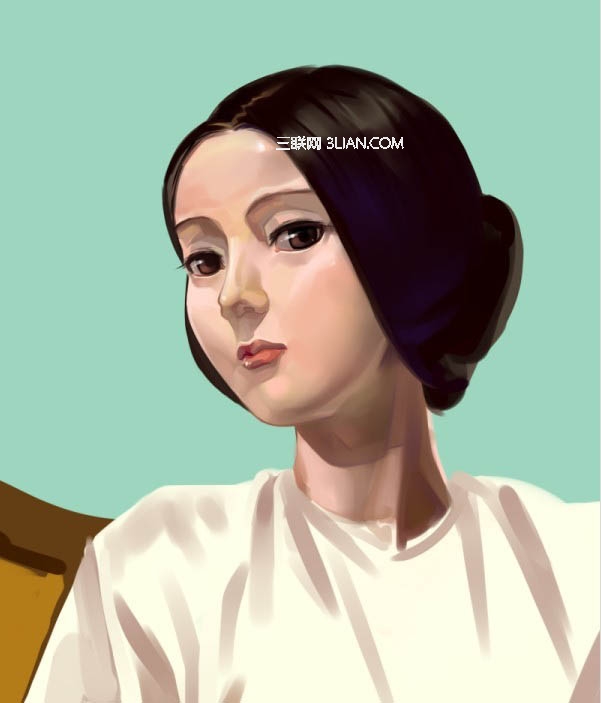 PS鼠绘民国传统妇女的水彩照片
