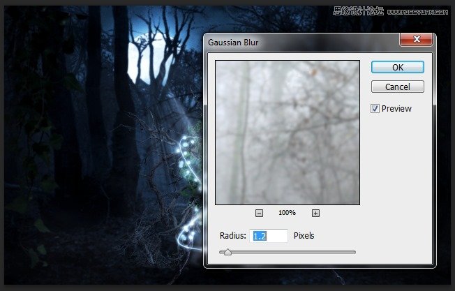 Photoshop合成森林中北树妖围困的仙子,PS教程,思缘教程网