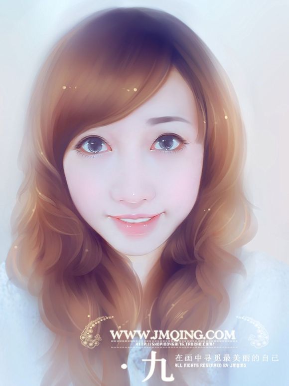 PS结合SAI把美女自拍照转为唯美的仿手绘效果 全福编程网