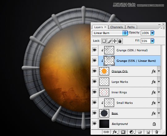 Photoshop绘制绚丽的球体标识设计,PS教程,photoshop教程