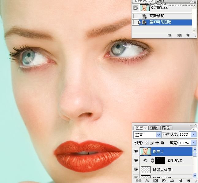 Photoshop详细解析人物肖像精修案例,PS教程,思缘教程网