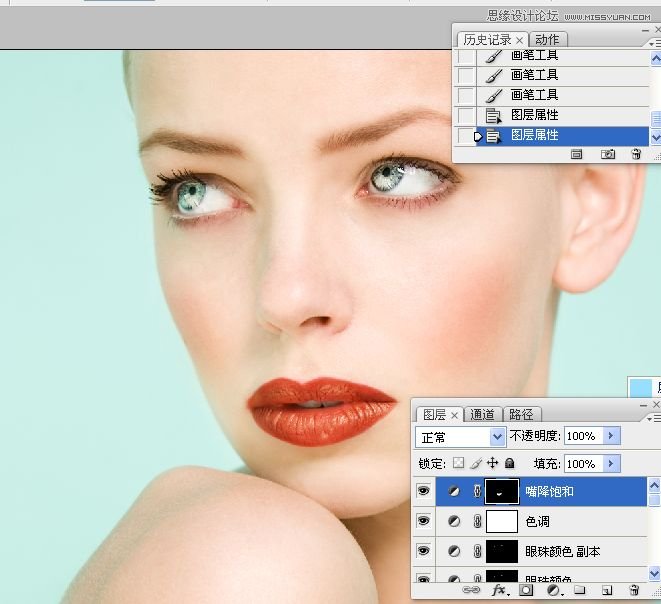 Photoshop详细解析人物肖像精修案例,PS教程,思缘教程网