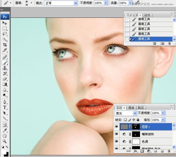 Photoshop详细解析人物肖像精修案例,PS教程,思缘教程网