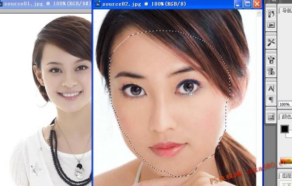 Photoshop照片合成教程-脸部移植