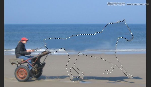 Photoshop合成创意的飞奔水马教程,PS教程,思缘教程网