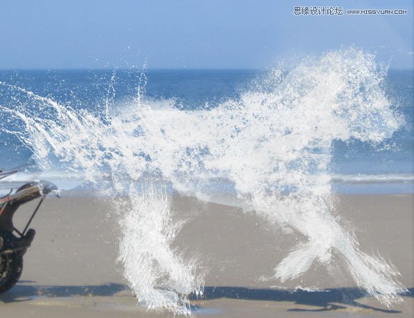 Photoshop合成创意的飞奔水马教程,PS教程,思缘教程网