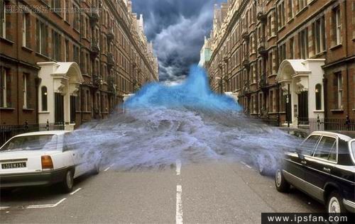 photoshop照片合成教程-洪水来袭
