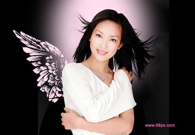 给美女添加天使翅膀的PS教程