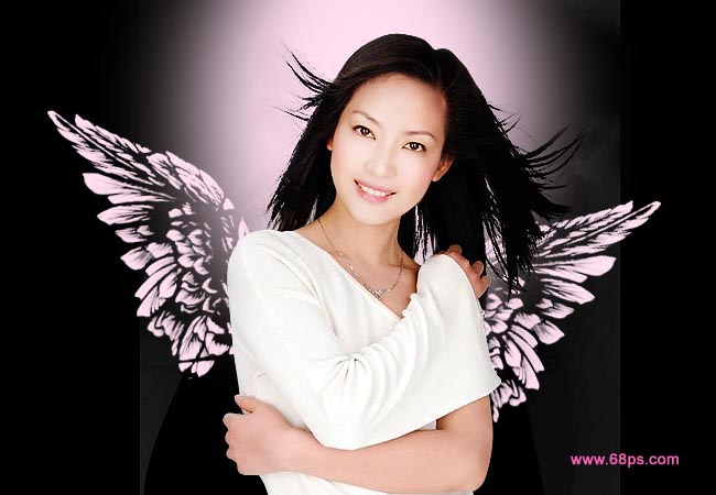 给美女添加天使翅膀的PS教程