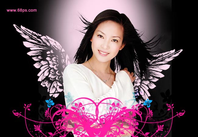 给美女添加天使翅膀的PS教程